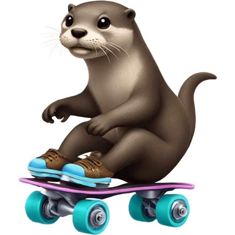 Otter on roller skates emoji