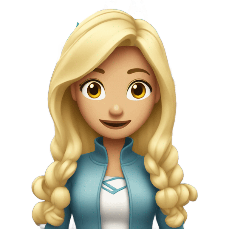 Blonde girl at Disney castle  emoji