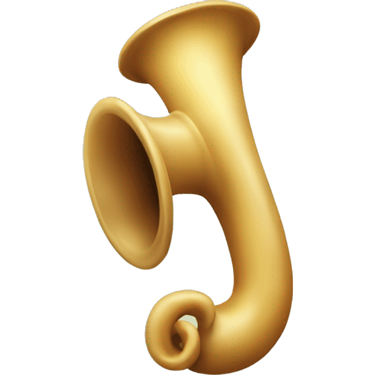 A horn, with a happy expression emoji