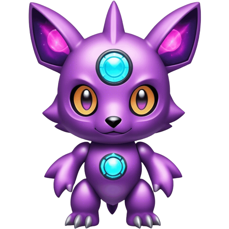 cute kawaii cool edgy futuristic nebula Digimon-Fakemon-animal full body emoji