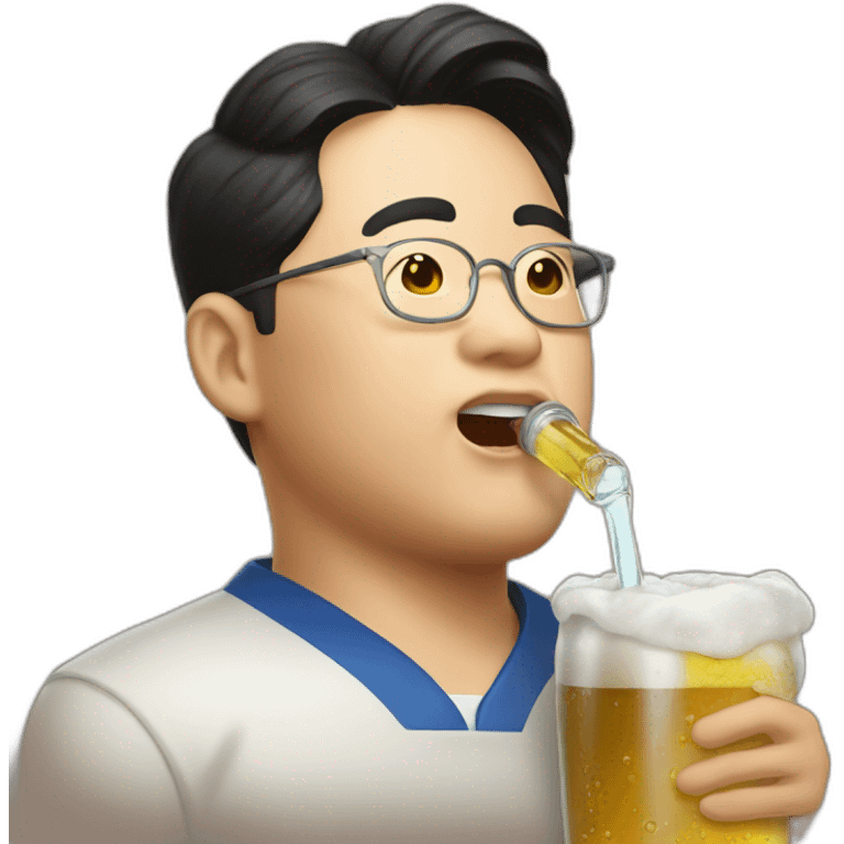 kim jung hun drink a beer emoji