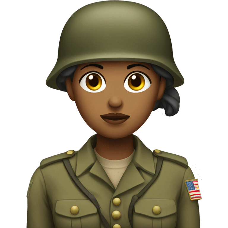 woman soldier tired emoji