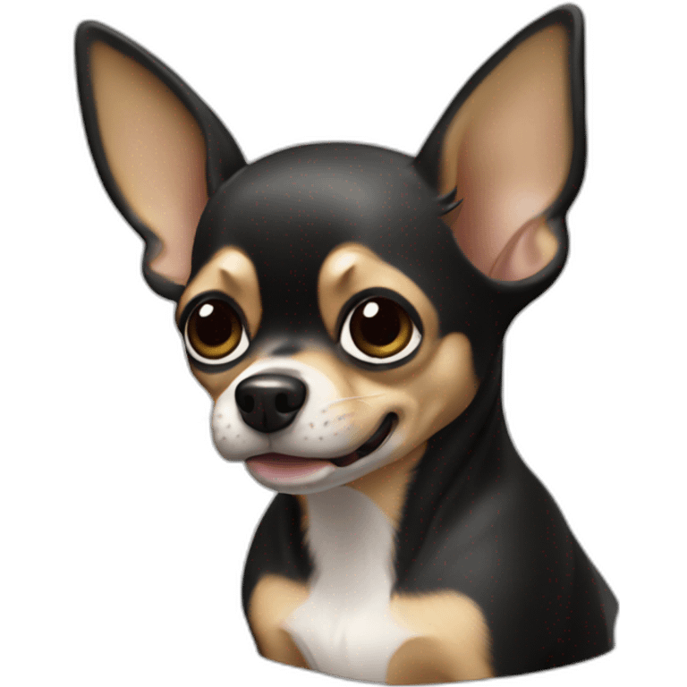 chihuahua NEGRO gritando emoji