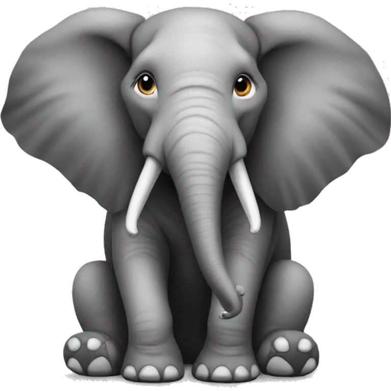 Image d'un éléphant assis emoji