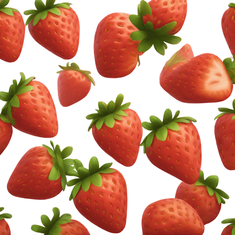 strawberry sprinting fast emoji