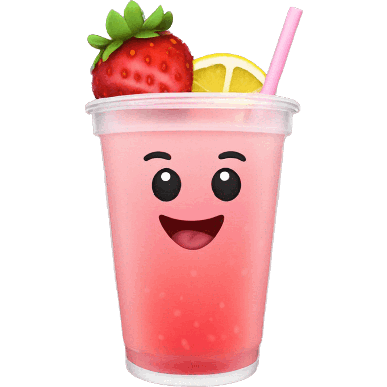 strawberry lemonade boba emoji