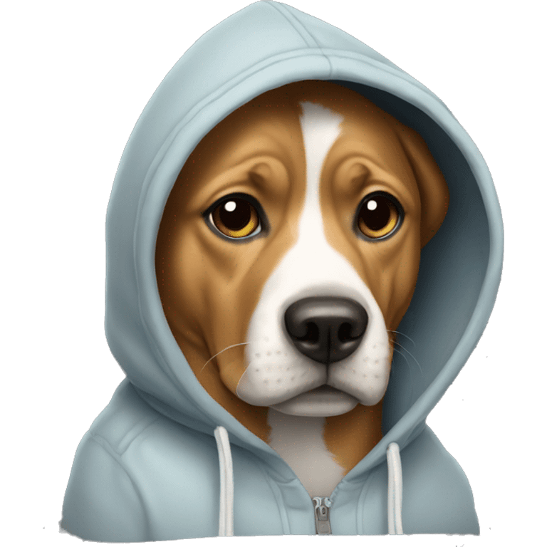 Dog wearing a hoodie emoji