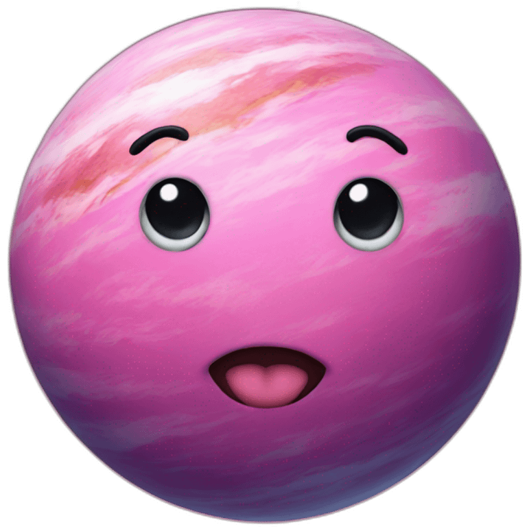 Pink planet emoji