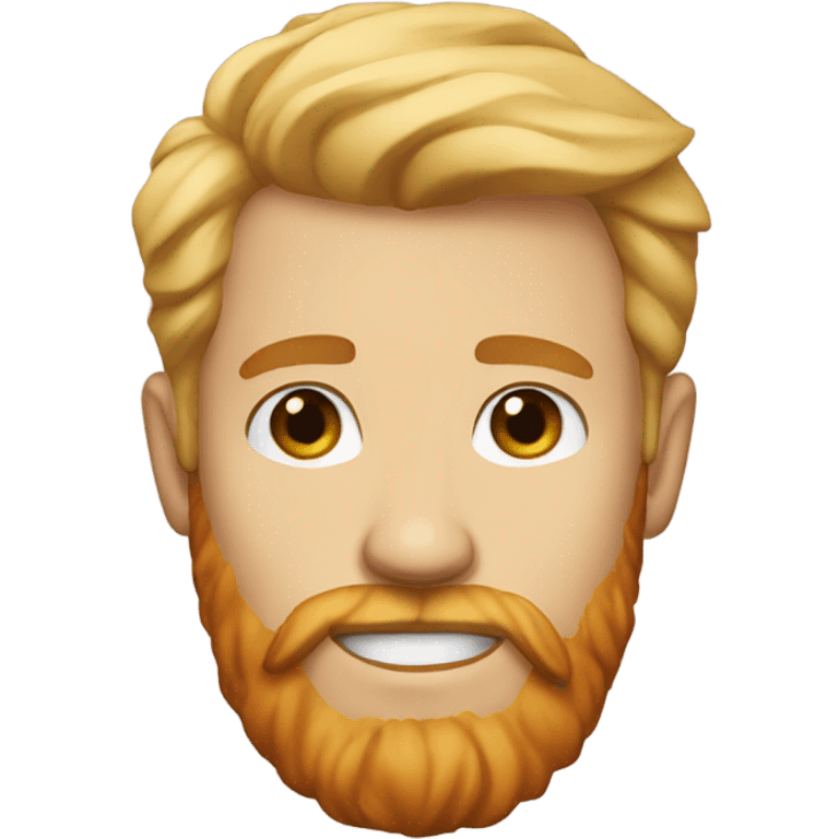 Red beard white eyebrows blonde hair  emoji