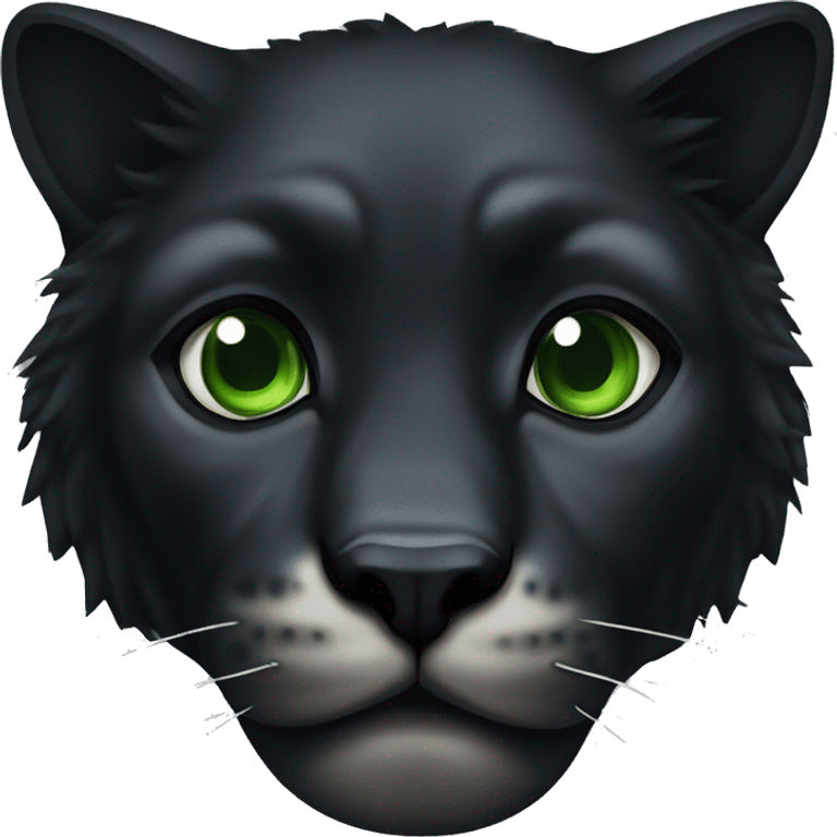 Animal pantera negra con ojos verdes emoji