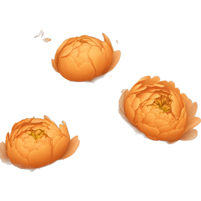 Orange peony emoji