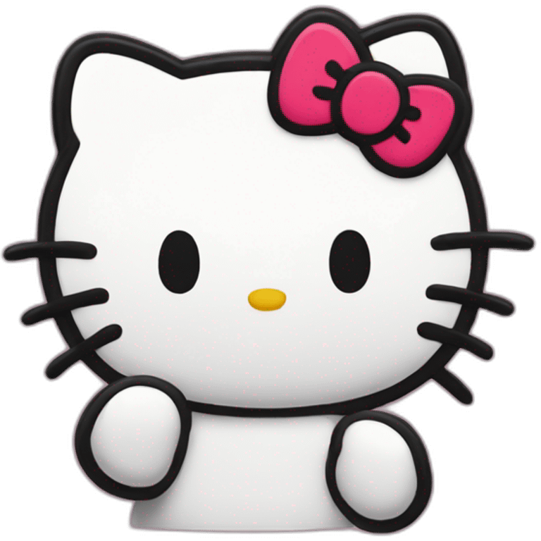 Hello kitty sad tear running down emoji