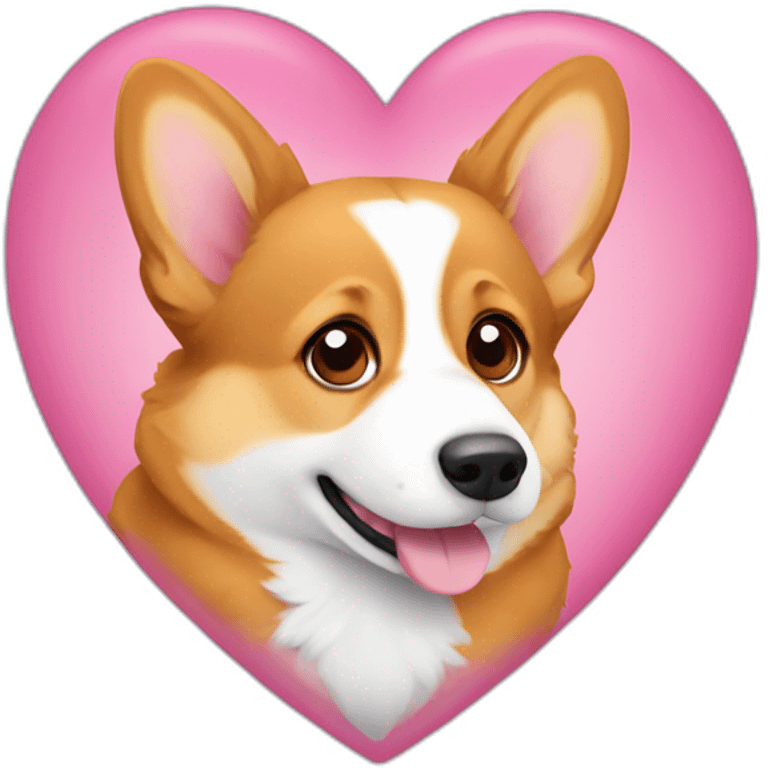 Corgi in heart emoji