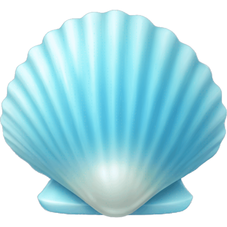 light blue pearl shell emoji