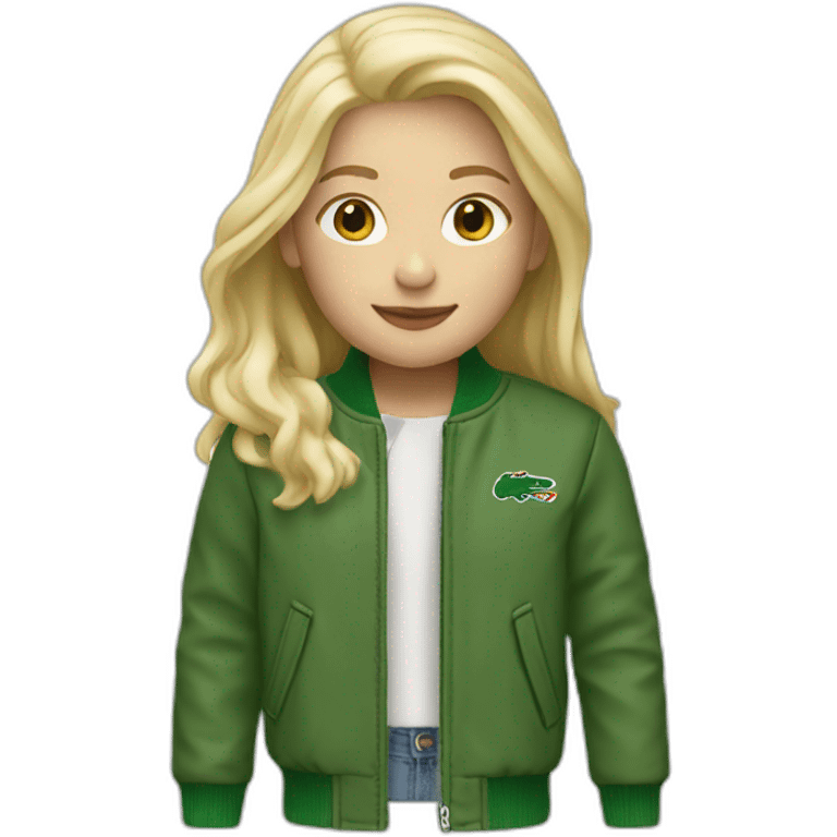 Blond girl with lacoste jacket emoji