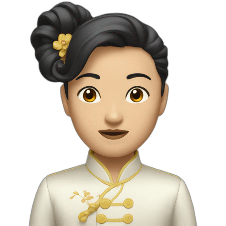 Chinois noir roux emoji