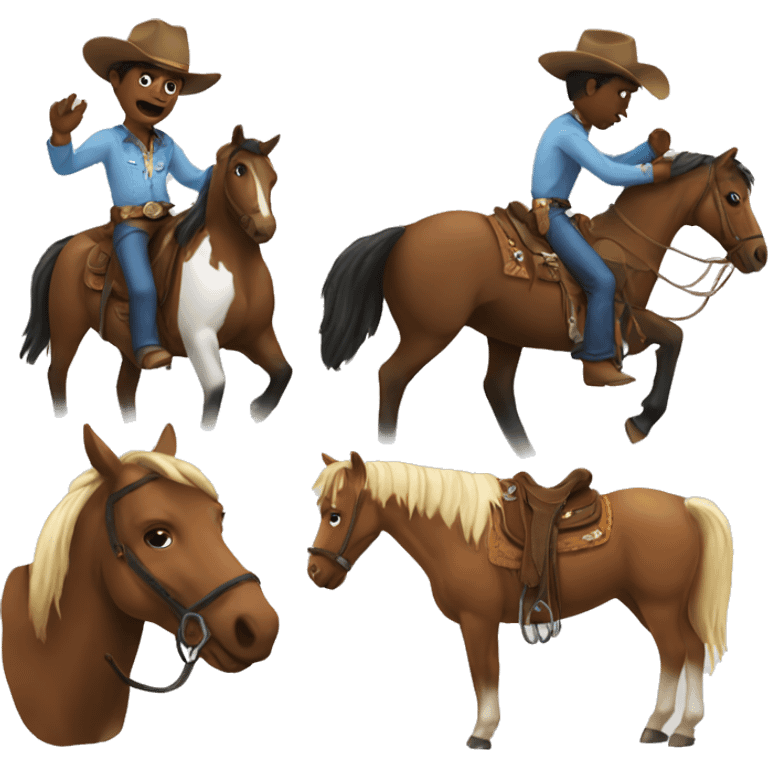 Cowboy and its horses  emoji