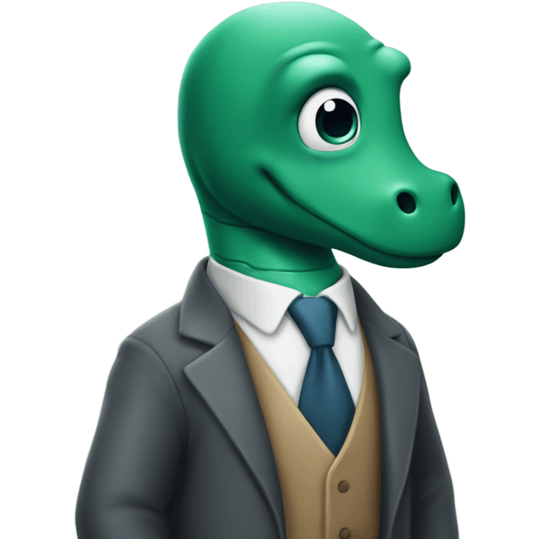 Loch ness wearing professional clothes  emoji