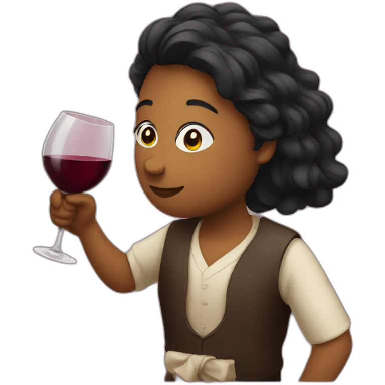 wine drinking wine emoji