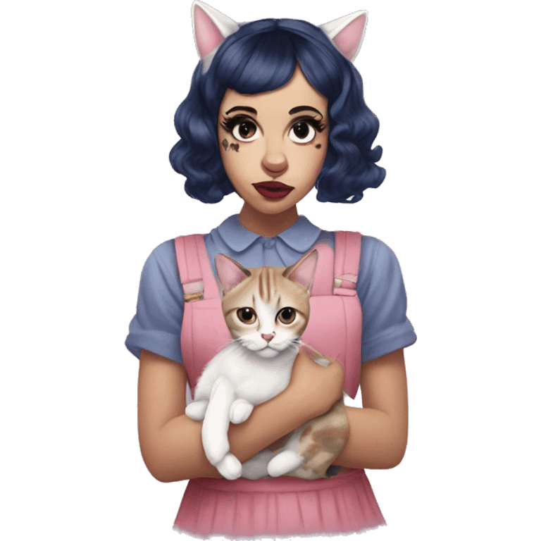 Melanie Martinez with a cat emoji