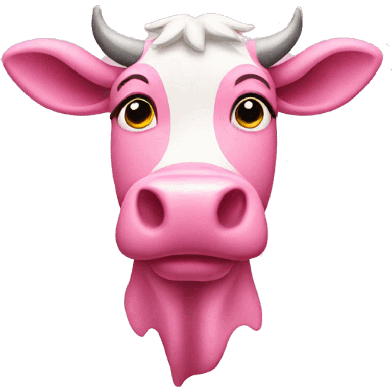 Pink cow emoji