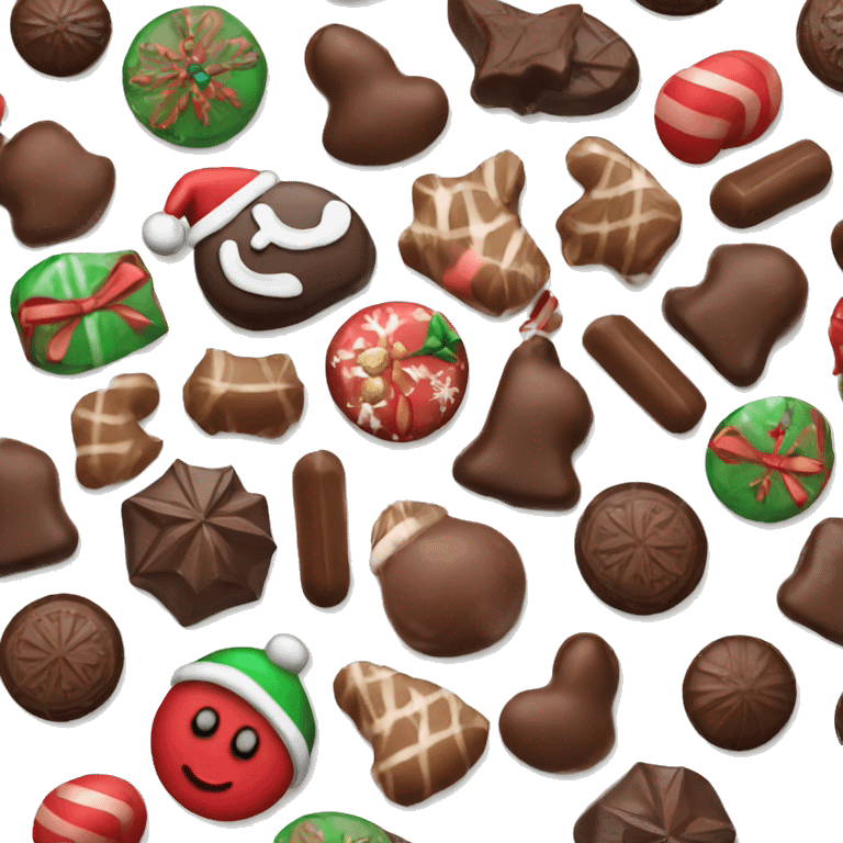 Christmas chocolate candies  emoji