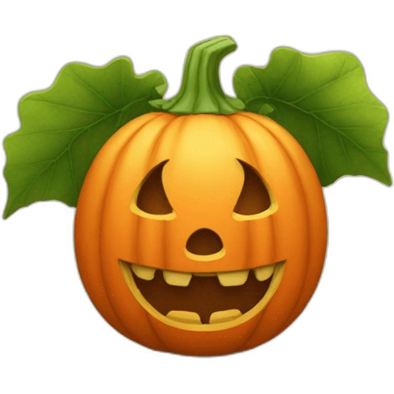 friendly pumpkin emoji