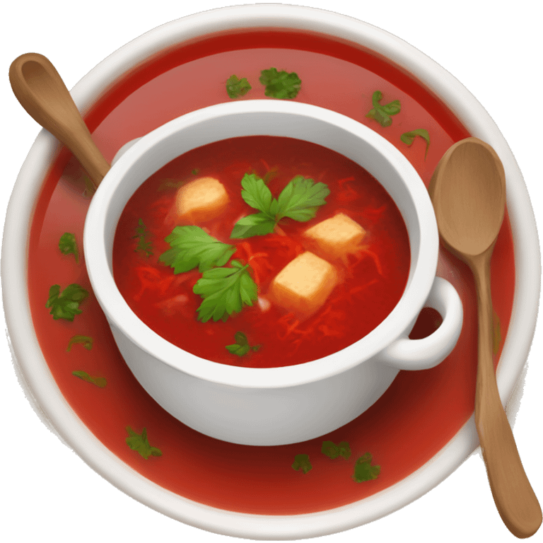 Tasty red Borsch soup emoji