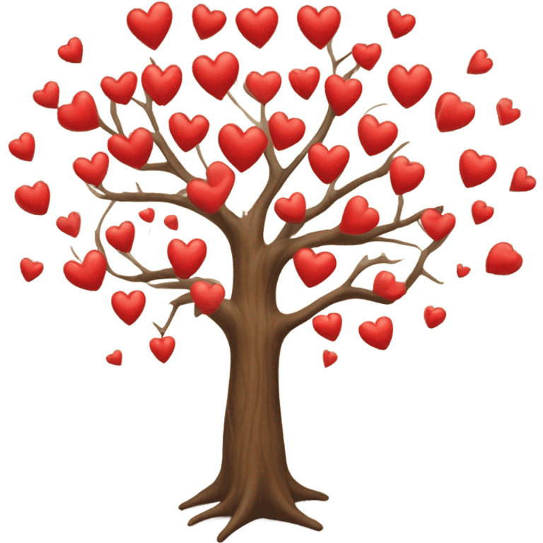 many big red hearts tree emoji