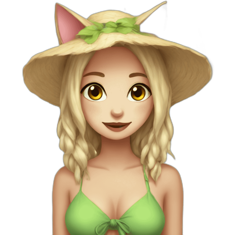 catgirl beach emoji