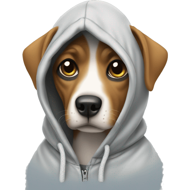 Dog wear a hoodie  emoji