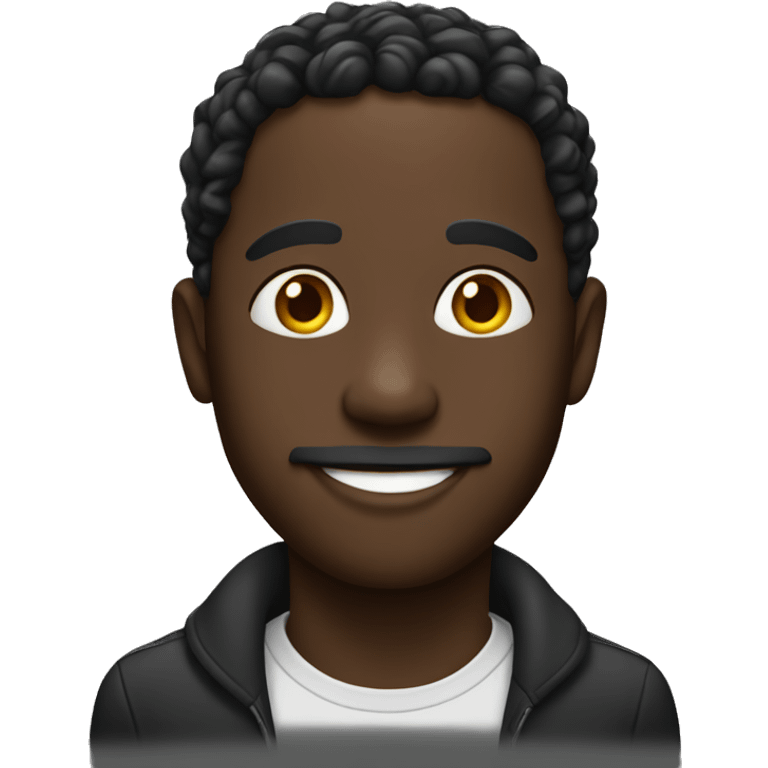 black man with licorice  emoji