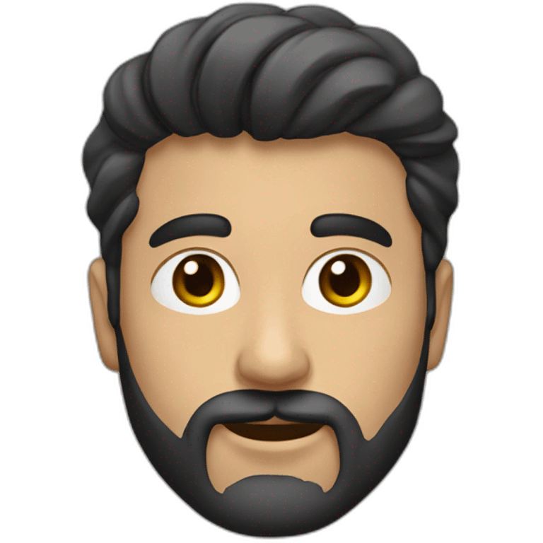 lo moreno con barba corta canosa emoji