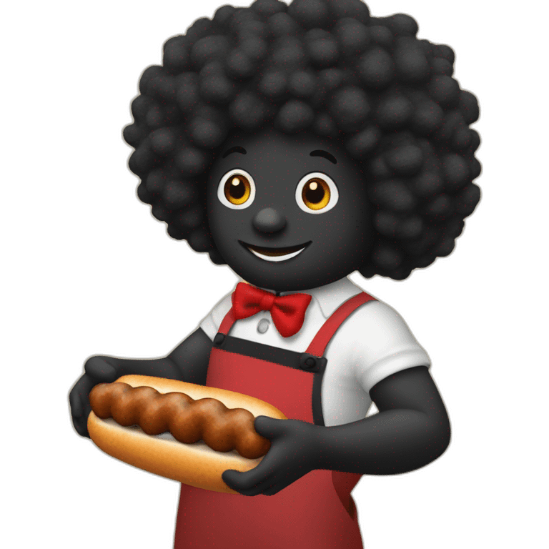 Golliwog is a sausage emoji