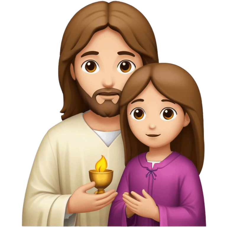 Christ and devocional girl  emoji