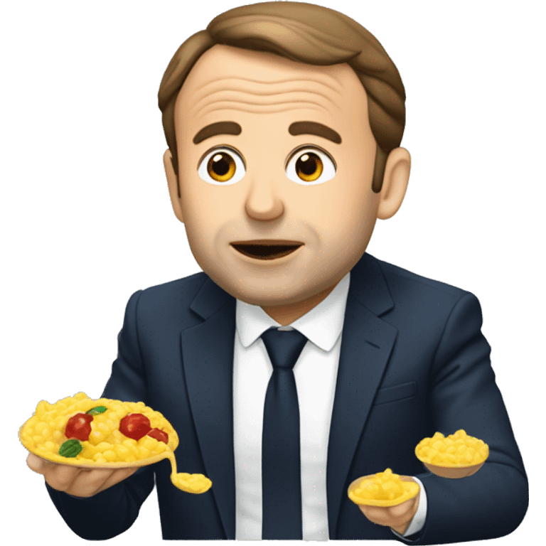 Macron qui mange du thon emoji