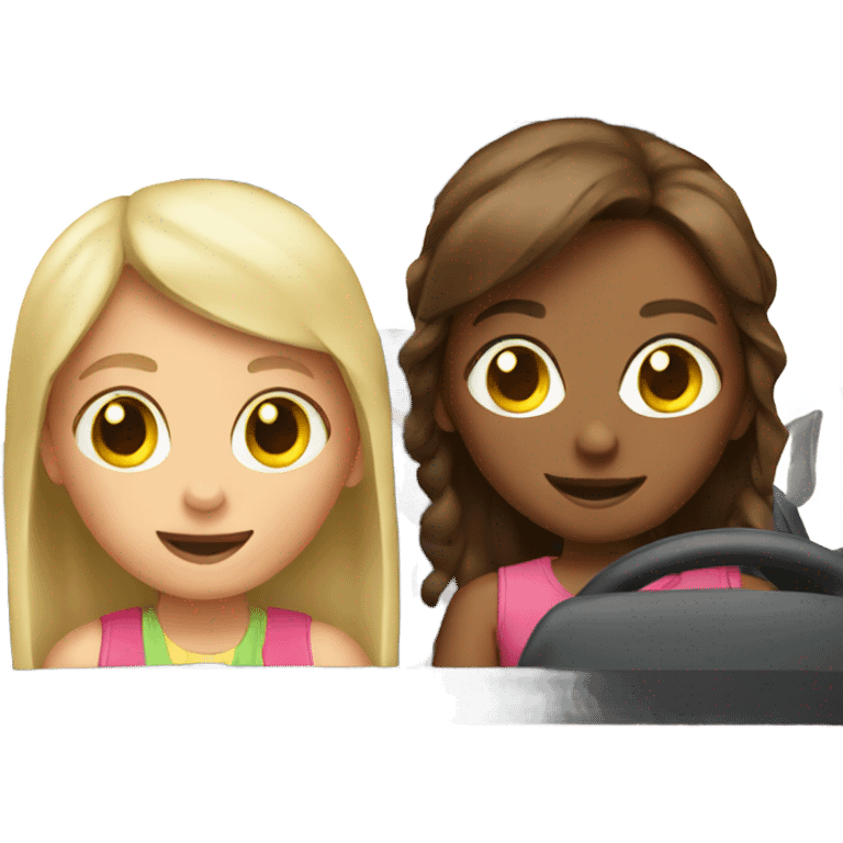 2 girls in a car emoji