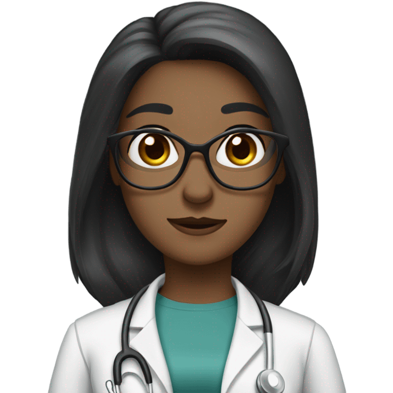 Female Dr with long dark hair schnauzer  emoji