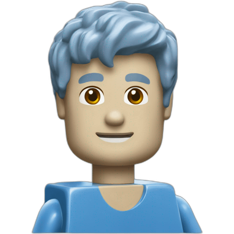 Lego brick blue emoji