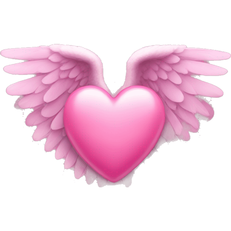 Pink heart with wings emoji