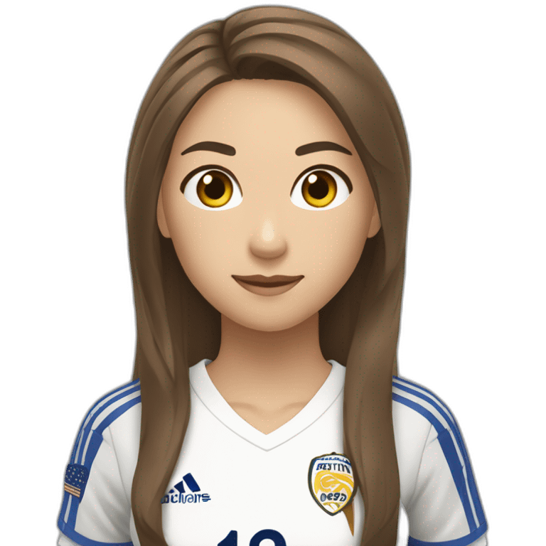 Hiroyo Kato（female・Long Hair・Brown Hair・Soccer Player） emoji