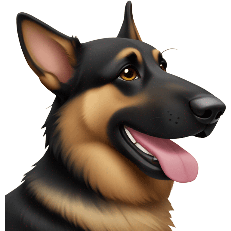 Black tan german shepherd emoji