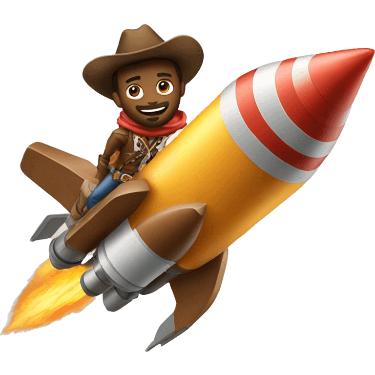 Cowboy on a rocket emoji