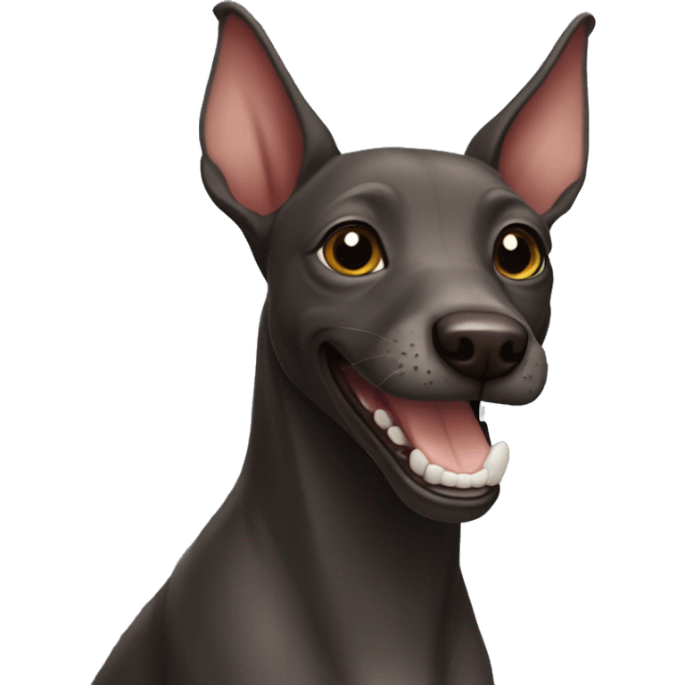 a xoloitzcuintle smiling emoji