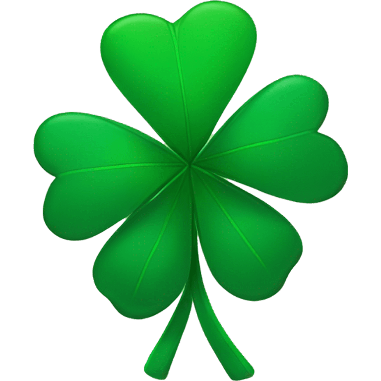 four-leaf clover with christmas hat emoji