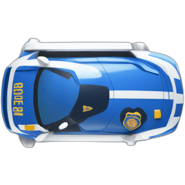 blue police car top view emoji