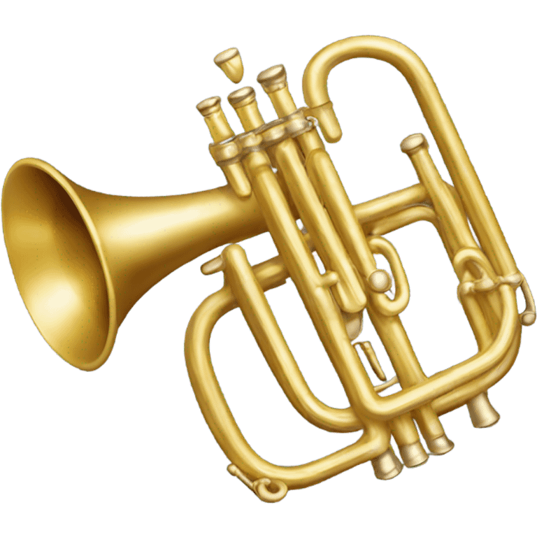 Trumpet with happy birthday  emoji