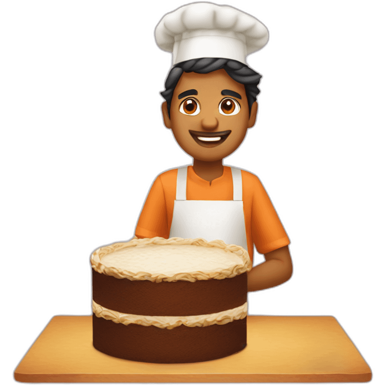 A Sri Lankan baking a Sri Lankan cake emoji