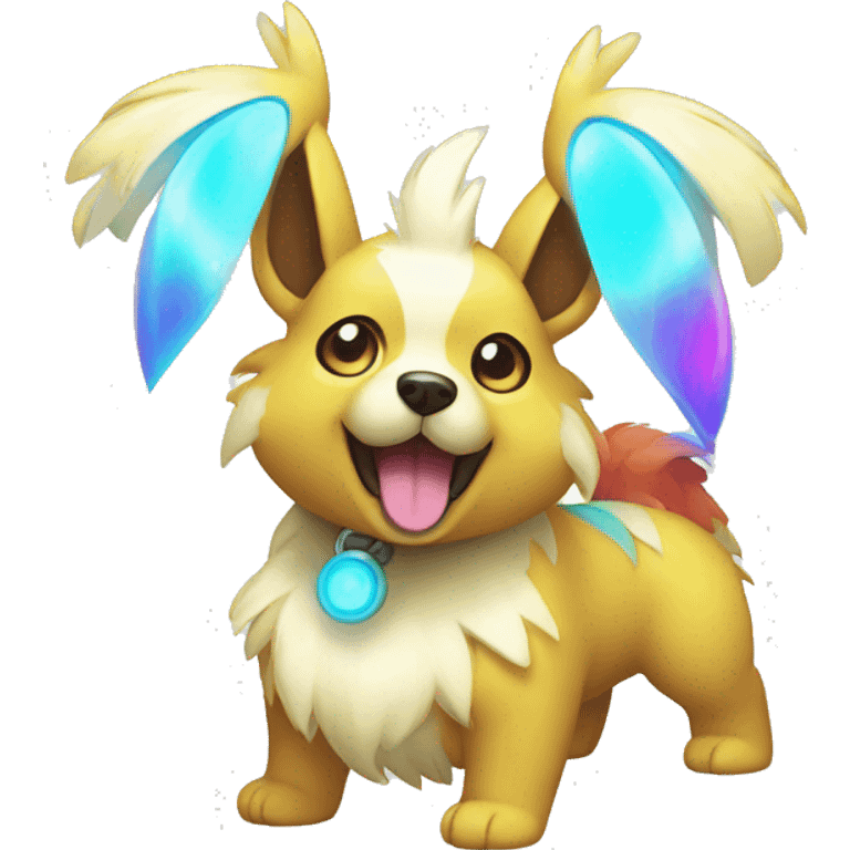 Colorful Shiny Electric Dog Pokémon emoji