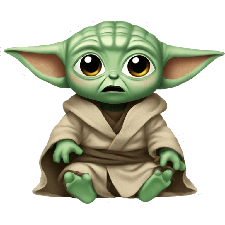 Angry baby yoda emoji